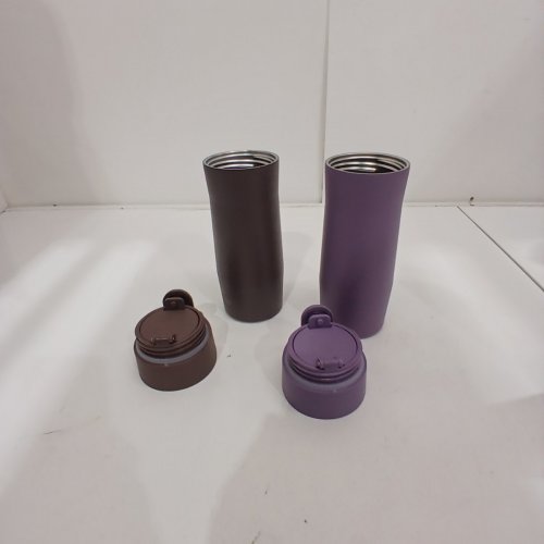 2PK CONTIGO WEST LOOP TRAVEL MUGS - 16 OZ EACH - PURPLE AND BROWN (MODEL: 2027032) image 3