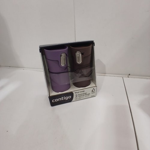 2PK CONTIGO WEST LOOP TRAVEL MUGS - 16 OZ EACH - PURPLE AND BROWN (MODEL: 2027032) image 5