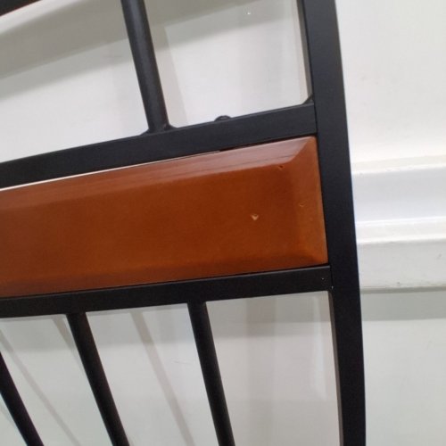 REGALO HOME ACCENTS EXTRA WIDE METAL WALK-THROUGH SAFETY GATE - 30"-42" - BLACK/BROWN - (MODEL: 0310 DS) image 3