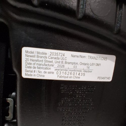 GRACO TRANZITIONS 3-IN-1 HARNESS/HIGHBACK/BACKLESS BOOSTER CAR SEAT - 100LBS MAX/CAP - PROOF/BLACK (MODEL: 2035724) image 2