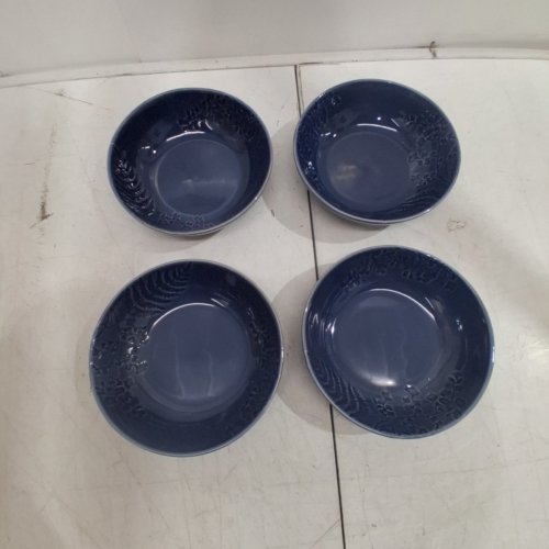 4PK BETTER HOMES & GARDENS ELLIE COLLECTION STONEWARE DINNER BOWL - BLUE (MODEL: 50854927) image 3
