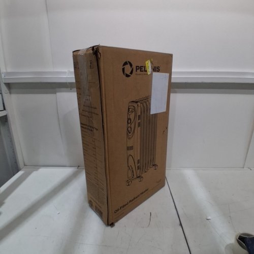 PELONIS PORTABLE ELECTRIC OIL FILLED RADIATOR WITH CASTOR WHEELS AND TIP OVER PROTECTION - 1500W - 120V - 250SQFT - WHITE (MODEL: PHO15A2AGW) image 5