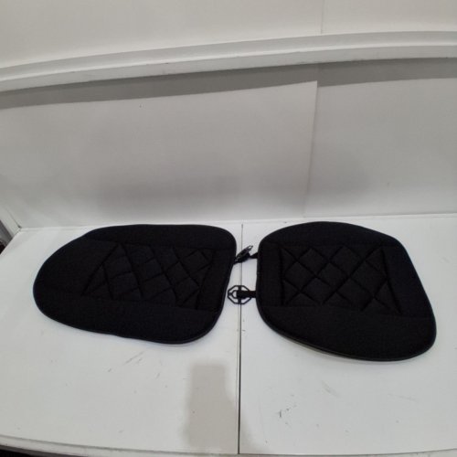 2PC QUILTED AUTOMOTIVE SEAT CUSHIONS - BLACK image 2