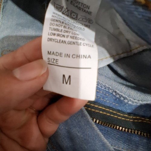 WOMENS HIGH WAISTED WIDE LEG BAGGY JEANS - MEDIUM - BLUE image 3