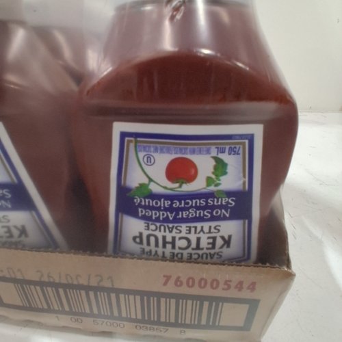 12PK HEINZ NO SUGAR ADDED UPSIDE-DOWN SQUEEZE TOMATO KETCHUP BOTTLES - 750 ML/EACH image 4