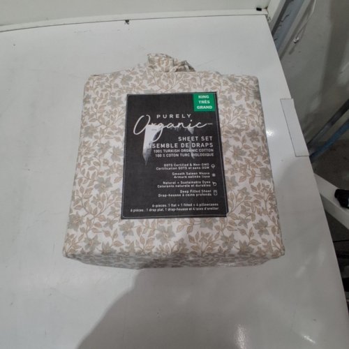 6PC PURELY ORGANIC SHEET SET - KING - TAUPE (STYLE :1881357) image 2