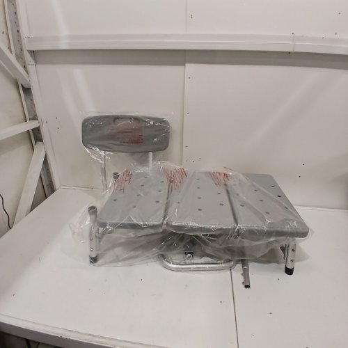 MEDLINE GUARDIAN TRANSFER BENCH WITH BACK & MICROBAN ANTIMICROBIAL TREATMENT - GREY (MODEL: G3-100KBX1) image 2