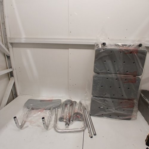 MEDLINE GUARDIAN TRANSFER BENCH WITH BACK & MICROBAN ANTIMICROBIAL TREATMENT - GREY (MODEL: G3-100KBX1) image 3