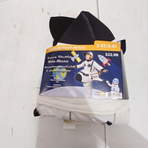 2PC SPACE SHUTTLE RIDE-ALONG COSTUME SET - 3T-4T - WHITE AND BLACK (STYLE:10517) image 2
