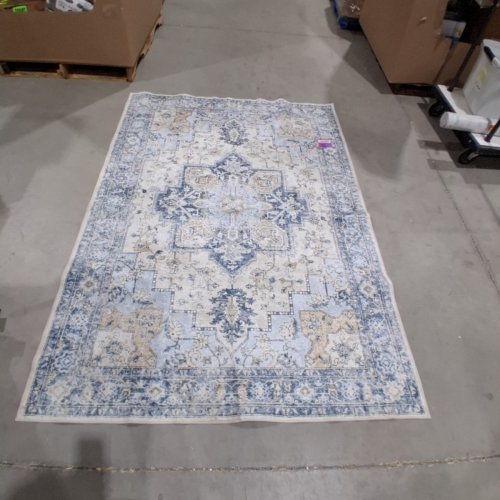 NON-SLIP MODERN SOFT AREA RUG - 7FT X 5FT - MULTI-COLOR image 2