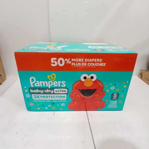 138PK PAMPERS BABY DRY ULTRA DIAPERS - SIZE 5 (20-37LBS) - SESAME STREET image 2