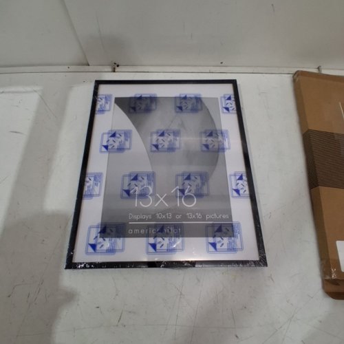 AMERICANFLAT STREAMLINE COLLECTION PICTURE FRAME WITH POLISHED PLEXIGLASS - 13" X 16" OR 10" X 13" WITH MAT - BLACK image 2