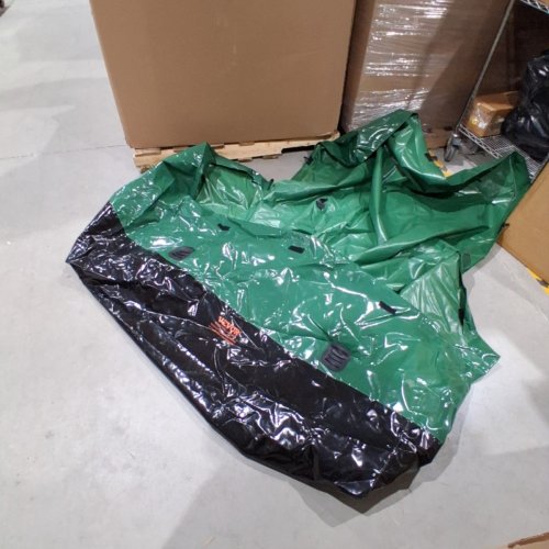 VEVOR OUTDOOR STORAGE BOX, ALL WEATHER WATERPROOF PE TARPAULIN DECK BOX WITH GALVANIZED FRAME - 230 GAL - BLACK/GREEN (MODEL: JH-230) image 2