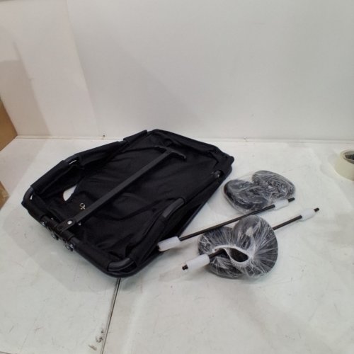 AESRAOU MINI PET STROLLER WITH EXTENDABLE PULL HANDLE - 40LBS MAX CAP - BLACK (MODEL: P13 ) image 2
