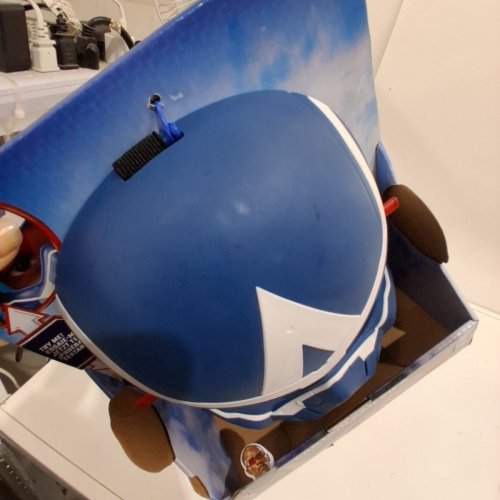 KID'S HASBRO MARVEL CAPTAIN AMERICA BRAVE NEW WORLD FLIGHT VISION MASK - BLUE image 3