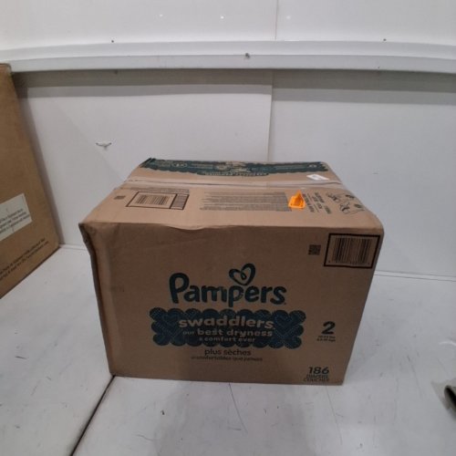 186PK PAMPERS SWADDLERS DISPOSABLE DIAPERS - SIZE 2 image 3