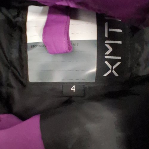 XMTN GIRLS SNOW PANTS - SIZE 4 - PURPLE / BLACK image 4