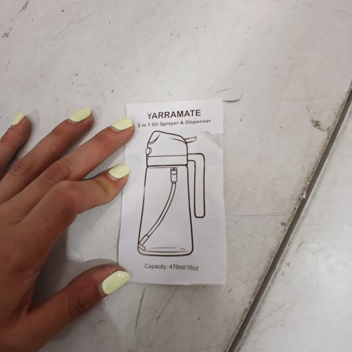 YARRAMATE 2 IN 1 OIL SPRAYER & DISPENSER - 470 ML CAPACITY - BLACK AND CLEAR image 2