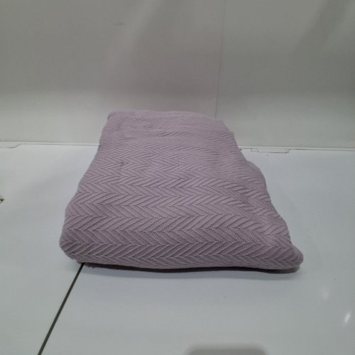THREADMILL COTTON HERRINGBONE THROW BLANKET FOR ALL SEASONS - KING - PURPLE (MODEL: THM-BLNKT-DRB16-LILAC-K) image 3