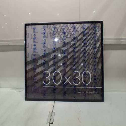 AMERICANFLAT PICTURE FRAME WITH POLISHED PLEXIGLASS - 30" X 30" - BLACK image 2