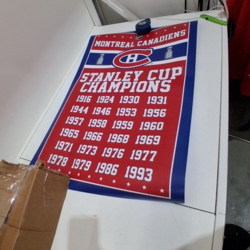 MONTREAL CANADIENS STANLEY CUP CHAMPIONS WALL POSTER -22.3" X 34" - RED, BLUE AND WHITE (MODEL:882663298105) image 3