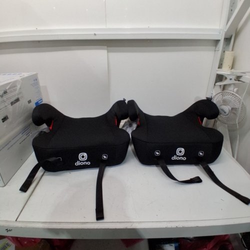 2PK DIONO SOLANA NO LATCH BACKLESS BOOSTER CAR SEAT SET WITH CUPHOLDERS AND REMOVABLE WASHABLE COVERS - FOR KIDS 40-120LBS - BLACK (MODEL: 32123-NA-01) image 3