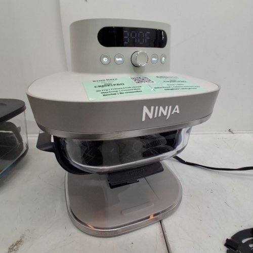 NINJA CRISPI PRO 6-IN-1 GLASS AIR FRYER - 2.5QT /6QT - BONE (MODEL: AS101CLG) image 2