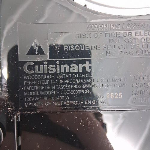 CUISINART PERFECTEMP 14-CUP PROGRAMMABLE COFFEE MAKER WITH OVER ICE - BLACK/STAINLESS STEEL (MODEL: CBC-9000PCC) image 3