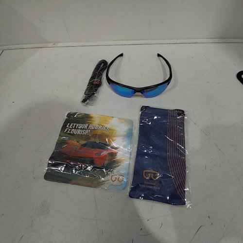 BLOOMOOK LEVI C. POLARIZED SPORT SUNGLASSES - BLACK / ICE BLUE image 2