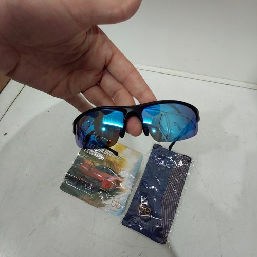 BLOOMOOK LEVI C. POLARIZED SPORT SUNGLASSES - BLACK / ICE BLUE image 3