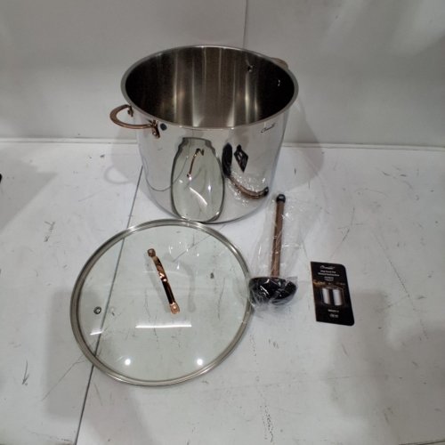 CIWETE STOCK POT WITH HANDLES AND LID - 20 QT - STAINLESS STEEL (MODEL: SS0101-C) image 2