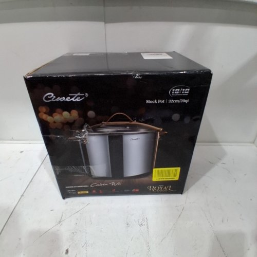 CIWETE STOCK POT WITH HANDLES AND LID - 20 QT - STAINLESS STEEL (MODEL: SS0101-C) image 3