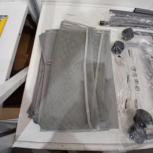 SONGMICS 4-SECTION LAUNDRY SORTER ROLLING LAUNDRY CART WITH HANGING BAR HEAVY-DUTY - GREY (MODEL: RLS44GS) image 3
