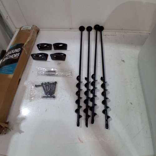 4PK PAYIVSVE GROUND ANCHORS SCREW WITH UPGRADED WIDER SPIRAL BLADES - 25" - BLACK (MODEL: YLY-MG-13-5) image 2