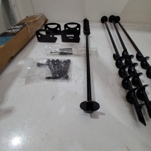 4PK PAYIVSVE GROUND ANCHORS SCREW WITH UPGRADED WIDER SPIRAL BLADES - 25" - BLACK (MODEL: YLY-MG-13-5) image 3