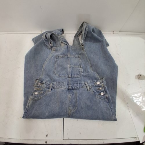 WOMEN'S DENIM OVERALLS - LARGE - LIGHT BLUE image 2