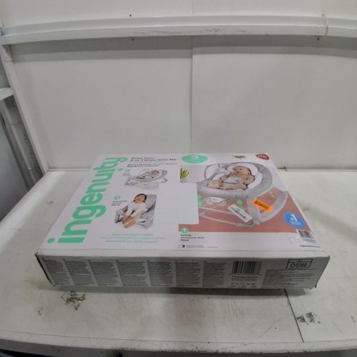 INGENUITY 3-IN-1 KEEP COZY GROW WITH ME VIBRATING BABY BOUNCER, ROCKER & CHAIR - 40LBS CAPACITY - WEAVER THEME GREY/WHITE/GREEN (MODEL: ‎8731) image 6