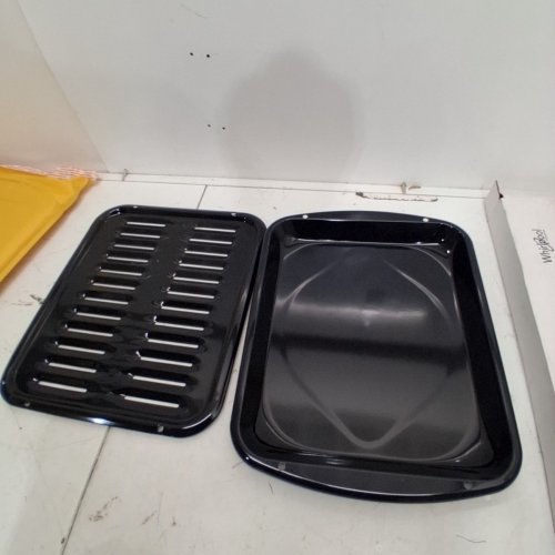 WHIRLPOOL PORCELAIN BROILER PAN AND GRID - BLACK (MODEL: 4396923) image 2
