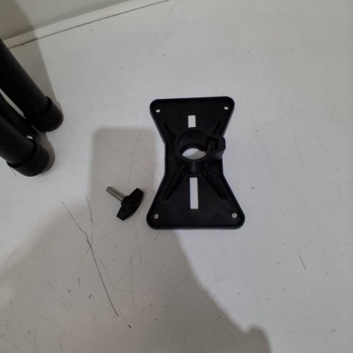 2PK AMTONE ADJUSTABLE SPEAKER STAND WITH PLATFORM - 30" TO 49" - 120LBS MAX - BLACK (MODEL: SPS-502M) image 3