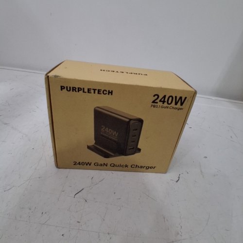 PURPLETECH 4-PORT GAN PD FAST GAMING CHARGER - 240W - BLACK (MODEL:PD-088PT) image 2