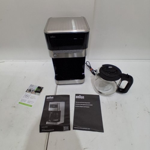 BRAUN BREWSENSE 12-CUP DRIP COFFEE MAKER - BLACK/SILVER (MODEL: KF7150BK) image 3