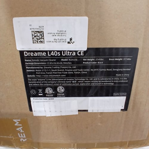 DREAME L40S ULTRA CE ROBOT VACUUM AND MOP WITH AUTO-EMPTY, MOP SELF-CLEANING, 13,000PA SUCTION - BLACK (MODEL: RLL77SE) image 3