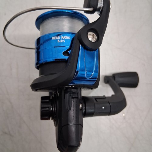 PORTABLE TELESCOPIC FISHING ROD AND REEL COMBO WITH FISHING HOOKS- 80" - 5.2:1 - BLUE/BLACK image 5