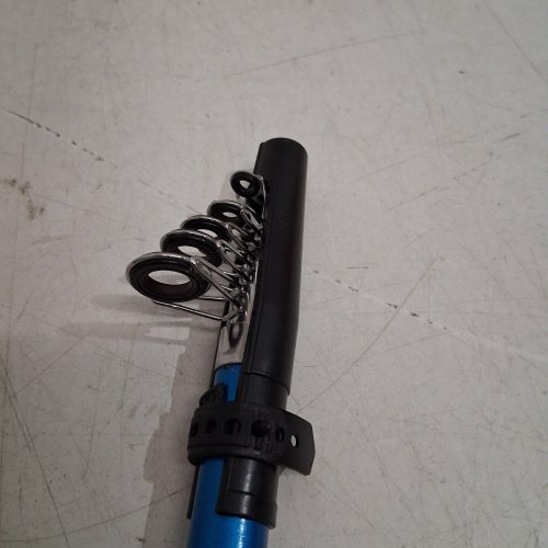 PORTABLE TELESCOPIC FISHING ROD AND REEL COMBO WITH FISHING HOOKS- 80" - 5.2:1 - BLUE/BLACK image 7