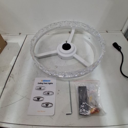 VOLISUN CEILING FAN WITH LIGHT, 3000 K - 6500 K - 20" - WHITE (MODEL: 8225-3 K-500-V) image 2