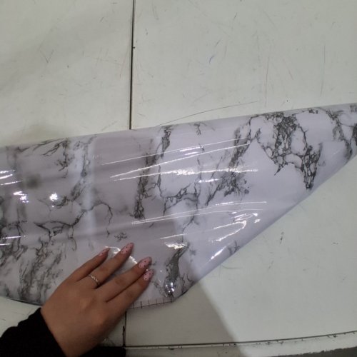 ART HOME ROOM DECOR DECORATIVE FILM VINYL PAPER - 2FT X 10FT - WHITE MARBLE image 2