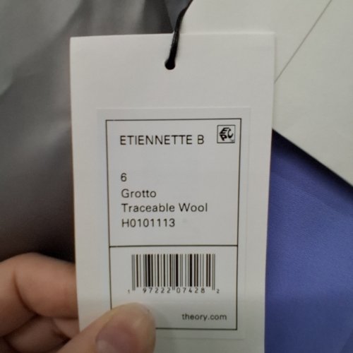 WOMEN'S THEORY ETIENNETTE BLAZER - 6 - PURPLE (STYLE: H0101113) image 3