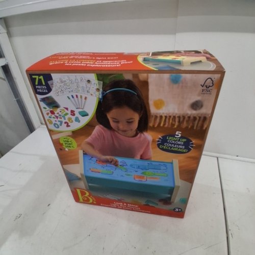 71PC B. TOYS LOOK & SHINE EDUCATIONAL LIGHT BOX PLAYSET - BLUE/WHITE (MODEL: BX2604Z) image 6