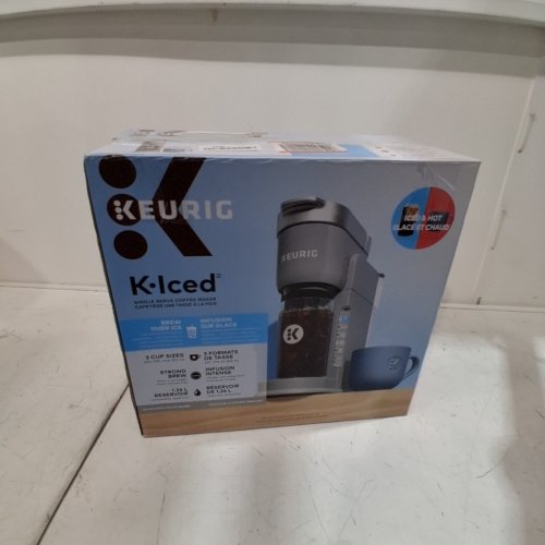 KEURIG K-SLIM + ICED K-ICED SINGLE SERVE COFFEE MAKER - ICE GREY (MODEL: K26F) image 6