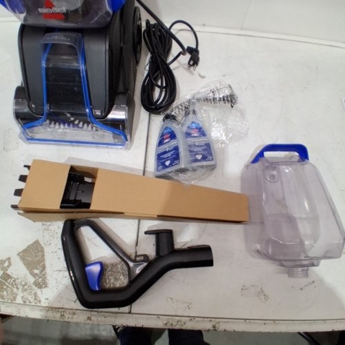 BISSELL POWERCLEAN POWERFUL & LIGHTWEIGHT TURBOBRUSH PET UPRIGHT CARPET CLEANER - 120V - BLUE - (MODEL:3939C) image 4